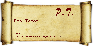 Pap Tomor névjegykártya